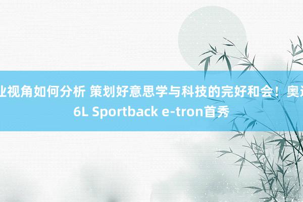 行业视角如何分析 策划好意思学与科技的完好和会！奥迪Q6L Sportback e-tron首秀