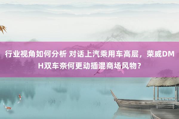 行业视角如何分析 对话上汽乘用车高层，荣威DMH双车奈何更动插混商场风物？