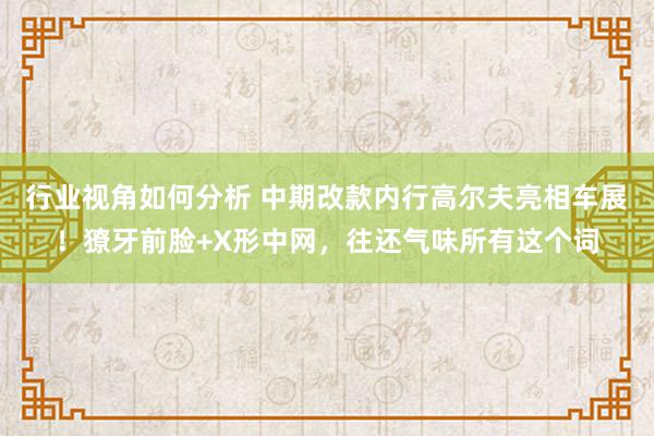 行业视角如何分析 中期改款内行高尔夫亮相车展！獠牙前脸+X形中网，往还气味所有这个词