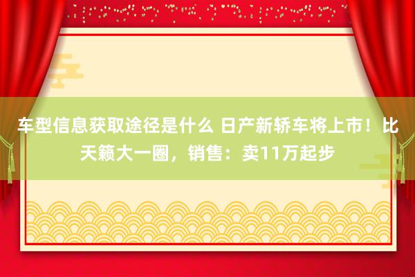 车型信息获取途径是什么 日产新轿车将上市！比天籁大一圈，销售：卖11万起步