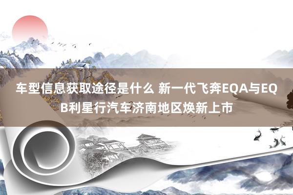 车型信息获取途径是什么 新一代飞奔EQA与EQB利星行汽车济南地区焕新上市