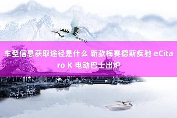 车型信息获取途径是什么 新款梅赛德斯疾驰 eCitaro K 电动巴士出炉