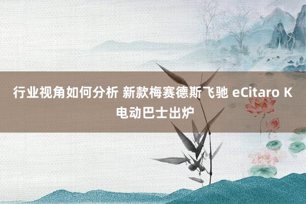 行业视角如何分析 新款梅赛德斯飞驰 eCitaro K 电动巴士出炉