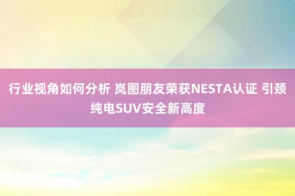 行业视角如何分析 岚图朋友荣获NESTA认证 引颈纯电SUV安全新高度