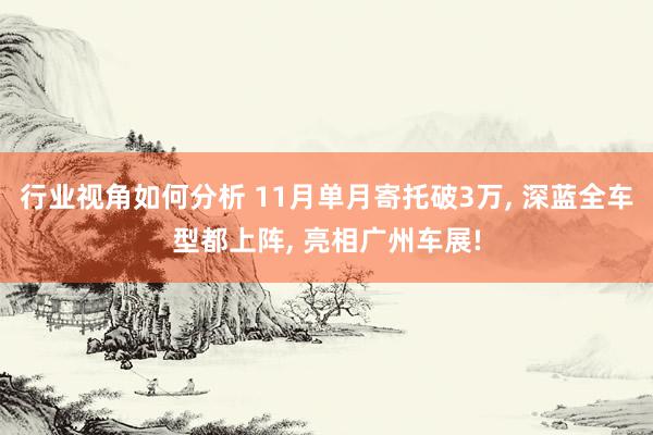 行业视角如何分析 11月单月寄托破3万, 深蓝全车型都上阵, 亮相广州车展!