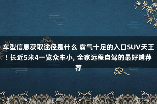 车型信息获取途径是什么 霸气十足的入口SUV天王! 长近5米4一览众车小, 全家远程自驾的最好遴荐