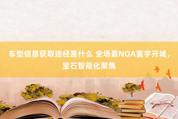 车型信息获取途径是什么 全场景NOA寰宇开城，宝石智能化聚焦