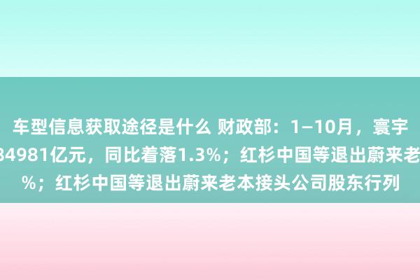 车型信息获取途径是什么 财政部：1—10月，寰宇一般巨匠预算收入184981亿元，同比着落1.3%；红杉中国等退出蔚来老本接头公司股东行列