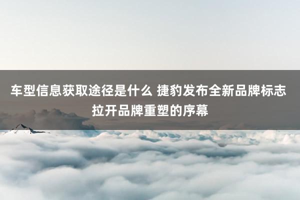 车型信息获取途径是什么 捷豹发布全新品牌标志 拉开品牌重塑的序幕